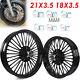 Fat Spoke 21 Front 18 Rear Wheels Rims For Harley Softail Heritage Deluxe Fxst