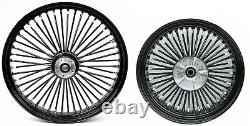 Fat Spoke 26 Front & 18 Rear Wheel Set Harley Electra Glide Road King Street