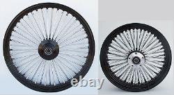 Fat Spoke 26 Wheel Front/rear 16 Black Harley Electra Glide Road King Street