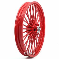 Fat Spoke Aluminum Wheels Rims Set 21''×18'' for Harley Dyna Softail Choppers