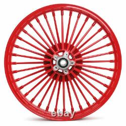 Fat Spoke Aluminum Wheels Rims Set 21''×18'' for Harley Dyna Softail Choppers