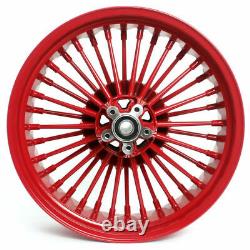 Fat Spoke Aluminum Wheels Rims Set 21''×18'' for Harley Dyna Softail Choppers