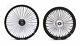 Fat Spoke Black 21 Front & 16 Rear Wheel Set Harley Softail Fxst Night Train