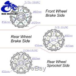 Fat Spoke Chrom 21/18 Front Rear Wheel Rim Set Single Disc Touring Dyna Softail