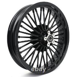 Fat Spoke Tubeless Wheel Rims 21x3.5 18x3.5 for Harley Softail Sportster Black