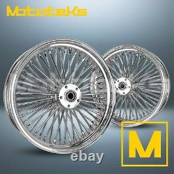 Fat Spoke Wheel 16x3.5 52 Front & Rear Set For Harley Softail Models