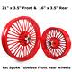 Fat Spoke Wheel Rim Set 21x3.5 16x3.5 For Harley Dyna Wide Glide Low Rider 00-07