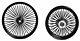 Fat Spoke Wheels 21 & 16 Black Front/rear Harley Dyna Super Glide Low Rider