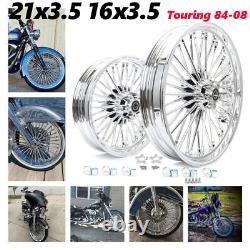 Fat Spoke Wheels 21x3.5 16x3.5 for Harley Touring Road King Glide 2000-2007 2008