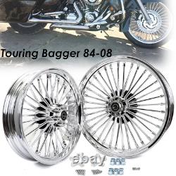Fat Spoke Wheels 21x3.5 18x3.5 for Harley Touring Road Street Glide FLHTC 84-08