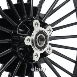 Fat Spoke Wheels Rims 21x2.15 18x5.5 Single Disc for Harley Dyna Softail 2000-07