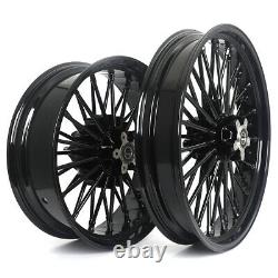 Fat Spoke Wheels Rims 21x3.5 18x5.5 Single Disc for Harley Dyna Softail 2000-UP