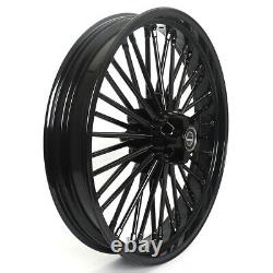 Fat Spoke Wheels Rims 21x3.5 18x5.5 Single Disc for Harley Dyna Softail 2000-UP