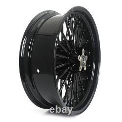 Fat Spoke Wheels Rims 21x3.5 18x5.5 Single Disc for Harley Dyna Softail 2000-UP