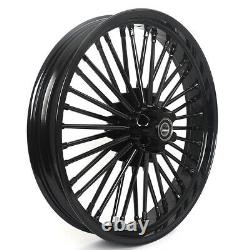 Fat Spoke Wheels Rims 21x3.5 18x5.5 Single Disc for Harley Dyna Softail 2000-UP