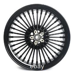 Fat Spoke Wheels Rims 21x3.5 18x5.5 Single Disc for Harley Dyna Softail 2000-UP