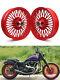 Fat Spoke Wheels Rims Set 16x3.5 For Harley Touring Bagger Electra Glide 87-99