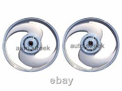 Fit For Royal Enfield Classic 500 Parado Front & Rear 2 Spoke Silver Alloy Rims