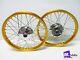 Fit Honda C70 C65 C50 Front & Rear Gold Alu Wheel Set & Stainless Spoke Set #bi