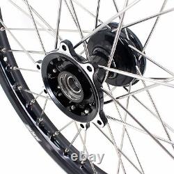 Fit HONDA CR125R CR250R CRF250R CRF450R Casting 21 19 MX Spoke Wheels Rims Set