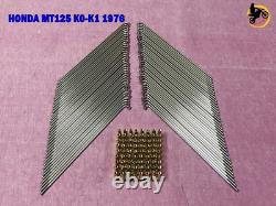 Fit HONDA MT125 K0 K1 1976 FRONT & REAR Spoke Set Gold NIPPLES nan3464