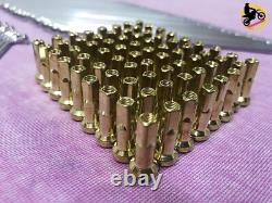 Fit HONDA MT125 K0 K1 1976 FRONT & REAR Spoke Set Gold NIPPLES nan3464