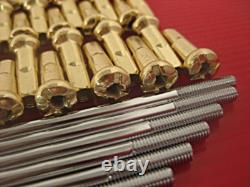 Fit HONDA XR75 1973 1976 FR/RR Chrome SPOKE SET 72 Pcs. NIPPLE GOLD JAPAN mi
