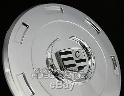 Fits 07-14 Cadillac Escalade Chrome 22 Wheel Center Hub Caps Hubs Rim Covers LC