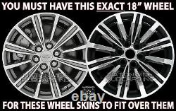Fits Cadillac XT5 2017-19 Chrome Black 18 Wheel Skins Hub Caps Alloy Rim Covers