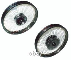 Fits Royal Enfield 80 SS Spoke Front Rear Disc Brake Black Wheel Rim Wm2 19 GEc