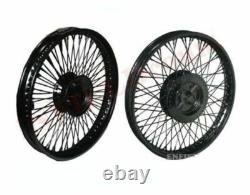 Fits Royal Enfield 80 Spoke Front Rear Disc Brake Black Wheel Rim Wm2 19 GEc