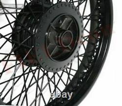 Fits Royal Enfield 80 Spoke Front Rear Disc Brake Black Wheel Rim Wm2 19 GEc
