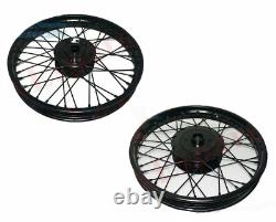 Fits Royal Enfield Classic Front Disc Break & Rear Wheel Rim Set 40 Spoke