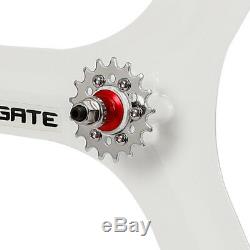 Fixed Gear 700c Tri Spoke Rim Front Rear Single Speed Fixie Bicycle Wheel Set