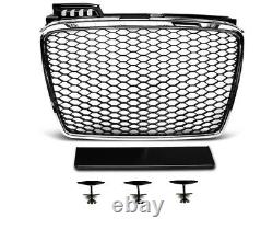 For Audi A4 B7 04-08 RS4 Look Honeycomb Grill + LED Headlights+Rear Lights
