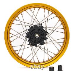 For BMW G310GS Gold Aluminum Front 19 3 17 Rear 4.25 Spoke Wheels Rim Hub