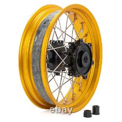 For BMW G310GS Gold Aluminum Front 19 3 17 Rear 4.25 Spoke Wheels Rim Hub