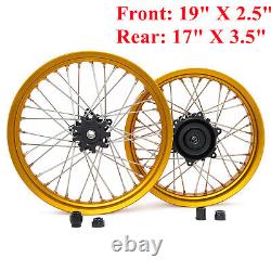 For BMW G310 GS 19 2.5 17 3.5 Aluminum Front Rear Spoke Wheels Hubs Rims CNC