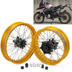 For BMW G310 GS 2016-2022 Gold 19 3 + 17 4.25 Front Rear Spoked Wheels Rim