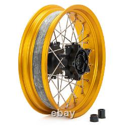 For BMW G310 GS 2016-2022 Gold 19 3 + 17 4.25 Front Rear Spoked Wheels Rim