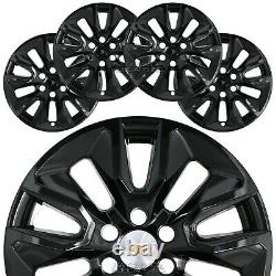 For Chevrolet Silverado 1500 2019-2021 Black 20 Wheel Skins Hub Caps Rim Covers