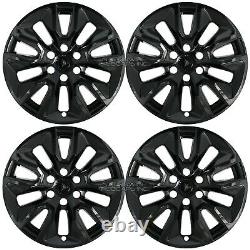 For Chevrolet Silverado 1500 2019-2021 Black 20 Wheel Skins Hub Caps Rim Covers