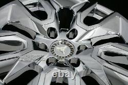 For Chevrolet Silverado 1500 2019-21 Chrome 20 Wheel Skins Hub Caps Rim Covers