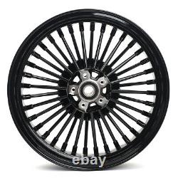 For Harley 16x3.5 Fat Spoke Front Rear Wheels Touring 84-07 Dyna Softail FXDWG