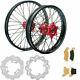For Honda 21 Front 18 Rear Cnc Spoked Wheels Set Crf450r 02-12 Crf250r 04-13