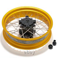 For Honda CB400X 19 & 17Front Rear Spoke Wheels Gold Rims Black Hub Discs Set