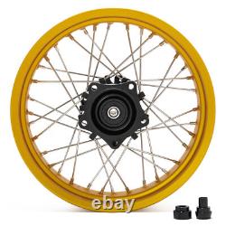 For Honda CB400X 19 & 17Front Rear Spoke Wheels Gold Rims Black Hub Discs Set