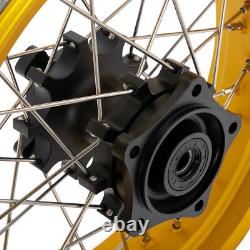 For Honda CB400X 19 & 17Front Rear Spoke Wheels Gold Rims Black Hub Discs Set