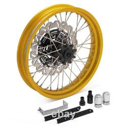 For Honda CB 400X 19 & 17 Front Rear Spoked Wheels Gold Rims Black Hub & Discs
