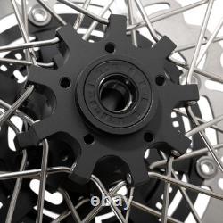 For Honda CB 400X 19 & 17 Front Rear Spoked Wheels Gold Rims Black Hub & Discs